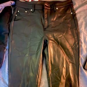 Black leather pants